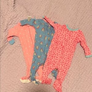 Gerber Pink and Blue Kids One Piece Footies